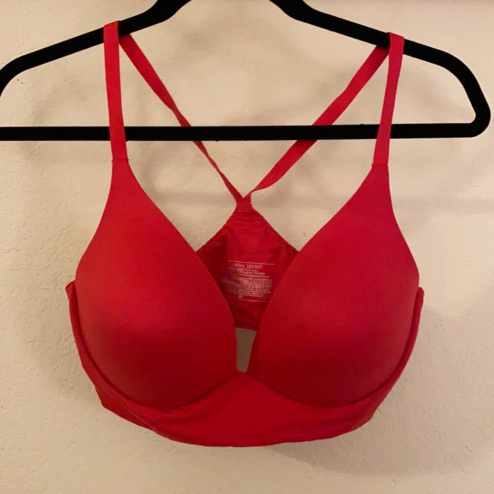 Lightly lined plunge bra